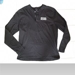 Michael Kors Men’s Size Medium Long Sleeved Black Shirt W/ Logo EUC
